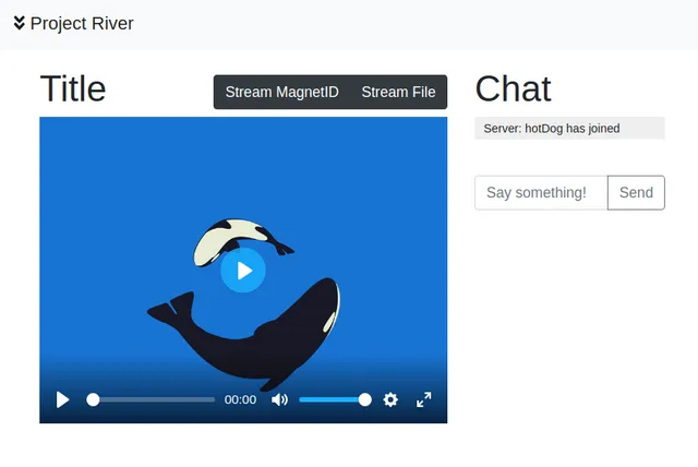 Preview of River website.